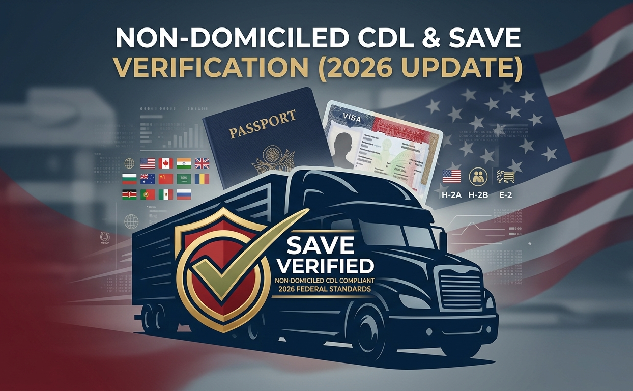 Non-Domiciled CDL and SAVE Verification 2026